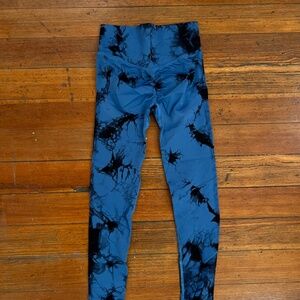 Halara Seamless Flow High Waisted Tie Dye Yoga Leggings color blue size xs